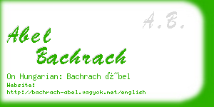 abel bachrach business card